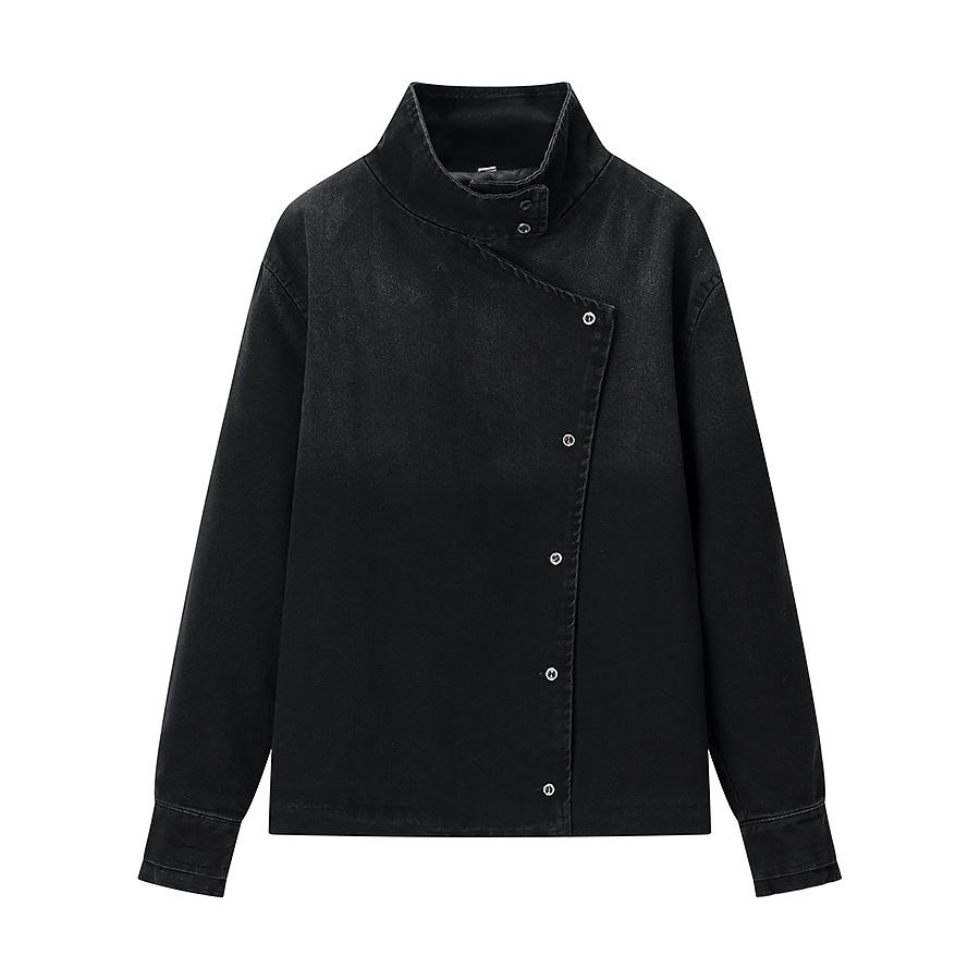 

Early Spring European-American Women s Fashion Streetwear Stand-up Collar Fencing Jacket Small