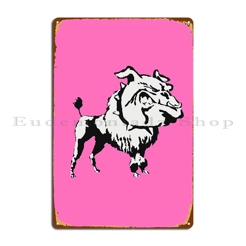 

Bulldog Poodle Banksy Stencil Art Metal Sign Plaques Printing Garage Plaques Wall Plaque Tin Sign Poster 20x30cm（7.8x11.8inch）