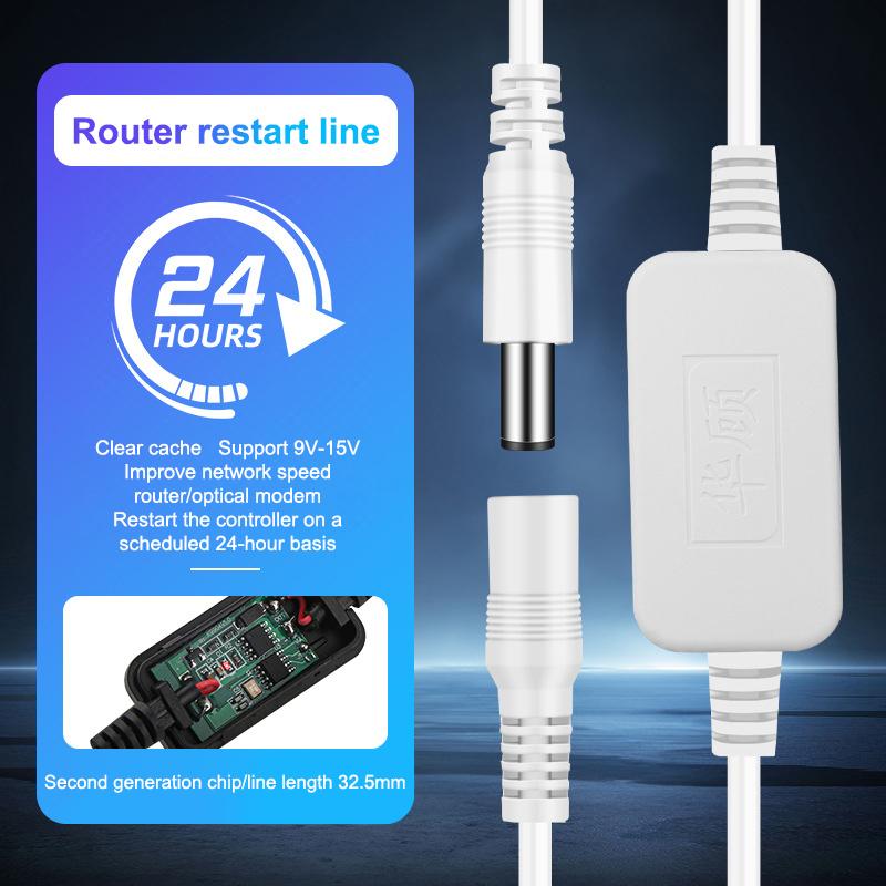 Automatyczny Kabel Zasilający do Restartu Routera Modemu 24 72 Godziny Cykl Automatyczny Szybki Restart Dla Domowego Biura Stabilne Działanie Sieci