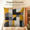 Bauhaus Kuschelige Geometrie Kissenbezug Natürlicher Leinen Bio-Stoff Beidseitiger Druck Sofa Heimdekoration Geschenk Kissenhülle