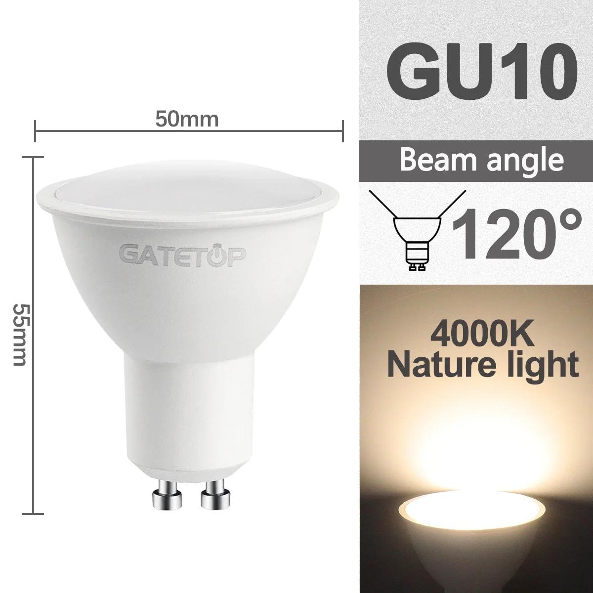 

5pcs LED GU10 Spot Light 5W 6W 7W 8W 9W Bulb No Fliker GU10 AC220V 120V Replace 40W Halogen Lamp for Home Lighting Derection 5w&AC220-240V