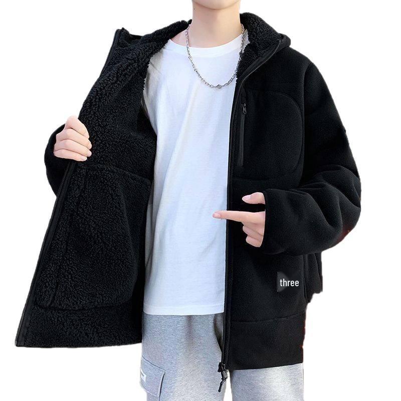 Men's Heavyweight Hooded Fleece Jacket - Winter Outdoor Warmth