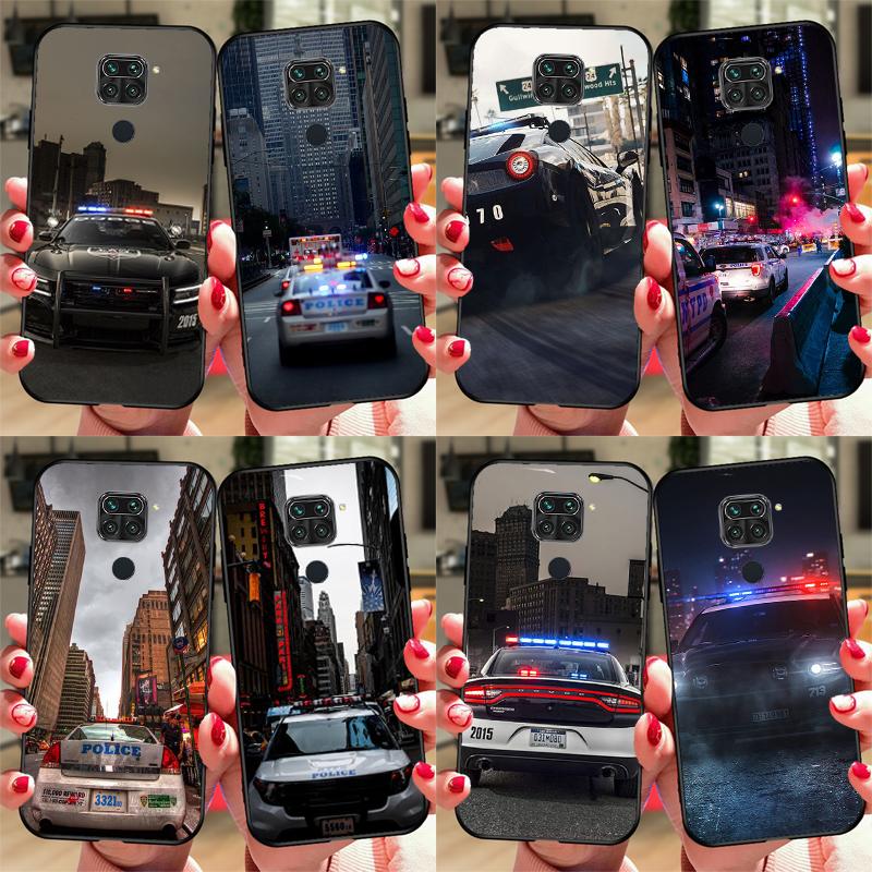 Police Car Case For Redmi Note 8 9 10 11 12 Pro Plus 10S 11S 12S Cover For Redmi 9C 10A 10C 12C Coque