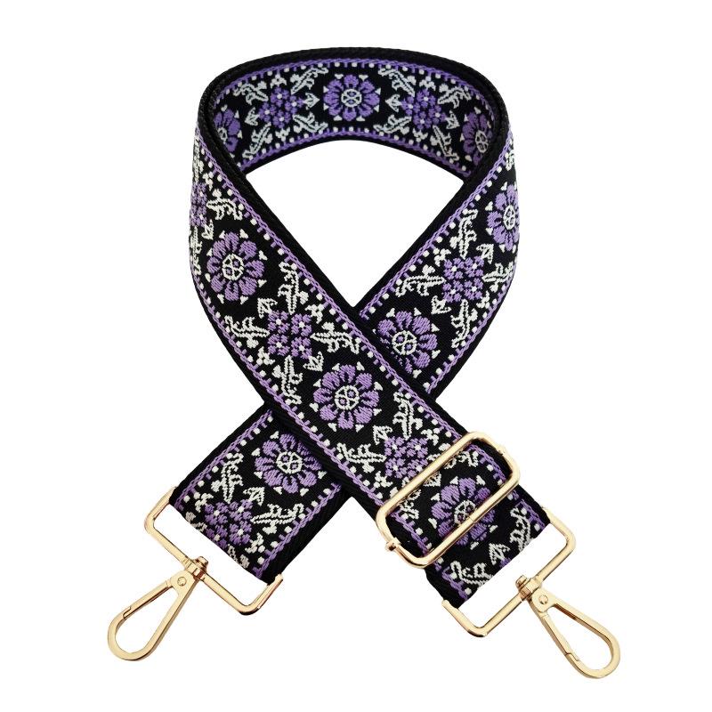 New Wide Jacquard Adjustable Crossbody Shoulder Strap - Women's Bag Accessory