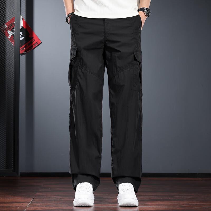 JieLeNuo Men s Straight Fit Quick-Dry Cargo Pants 4XL
