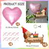 Cartoon style birthday dog balloon set with red bow balloons and pink heart balloons for birthday decoration and photo props