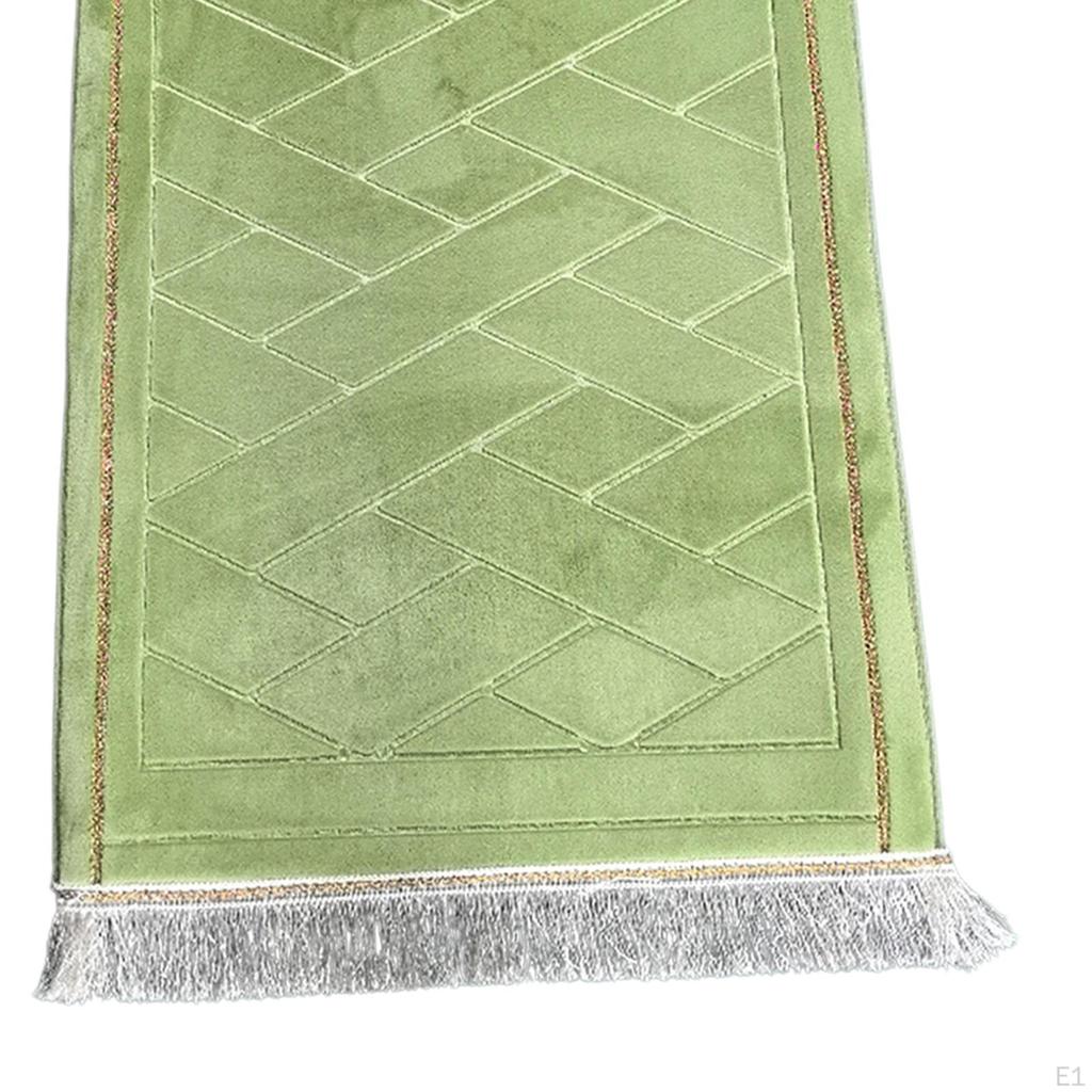 Muslim Prayer Rug Embossing Decorative Lightweight Unique Cushion Flannel Carpet Floormat for