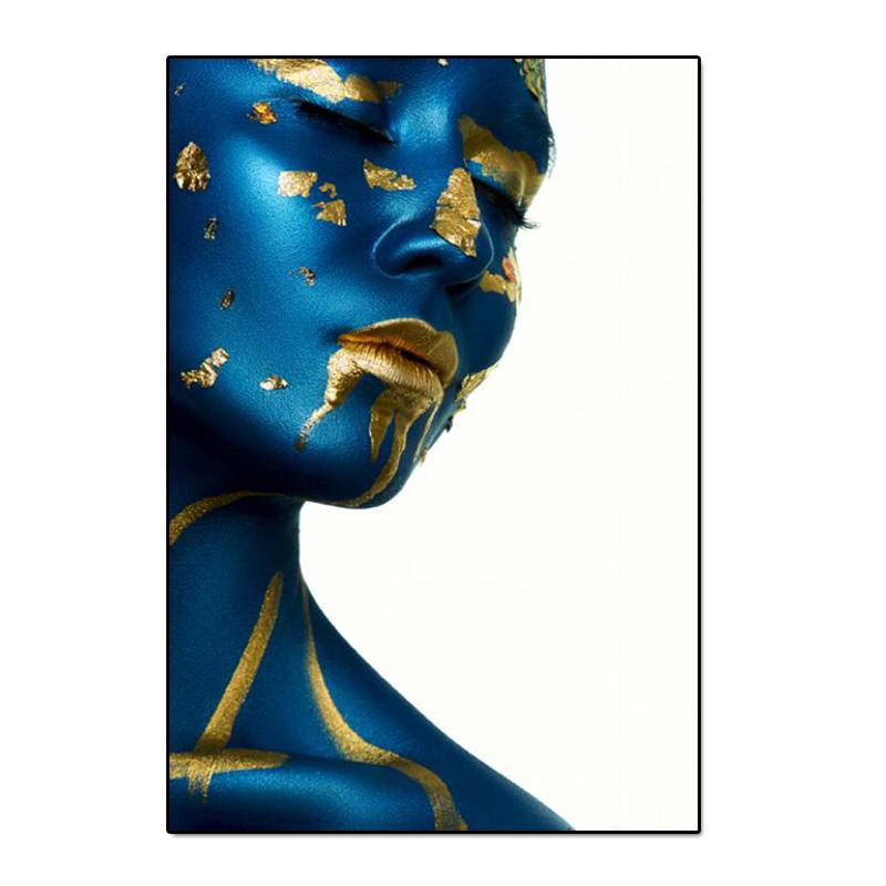 Modern Sexy Nude Girl Black Golden Art Nordic Posters and Prints Canvas Painting Wall Art Pictures For Living Room Cuadros Decor