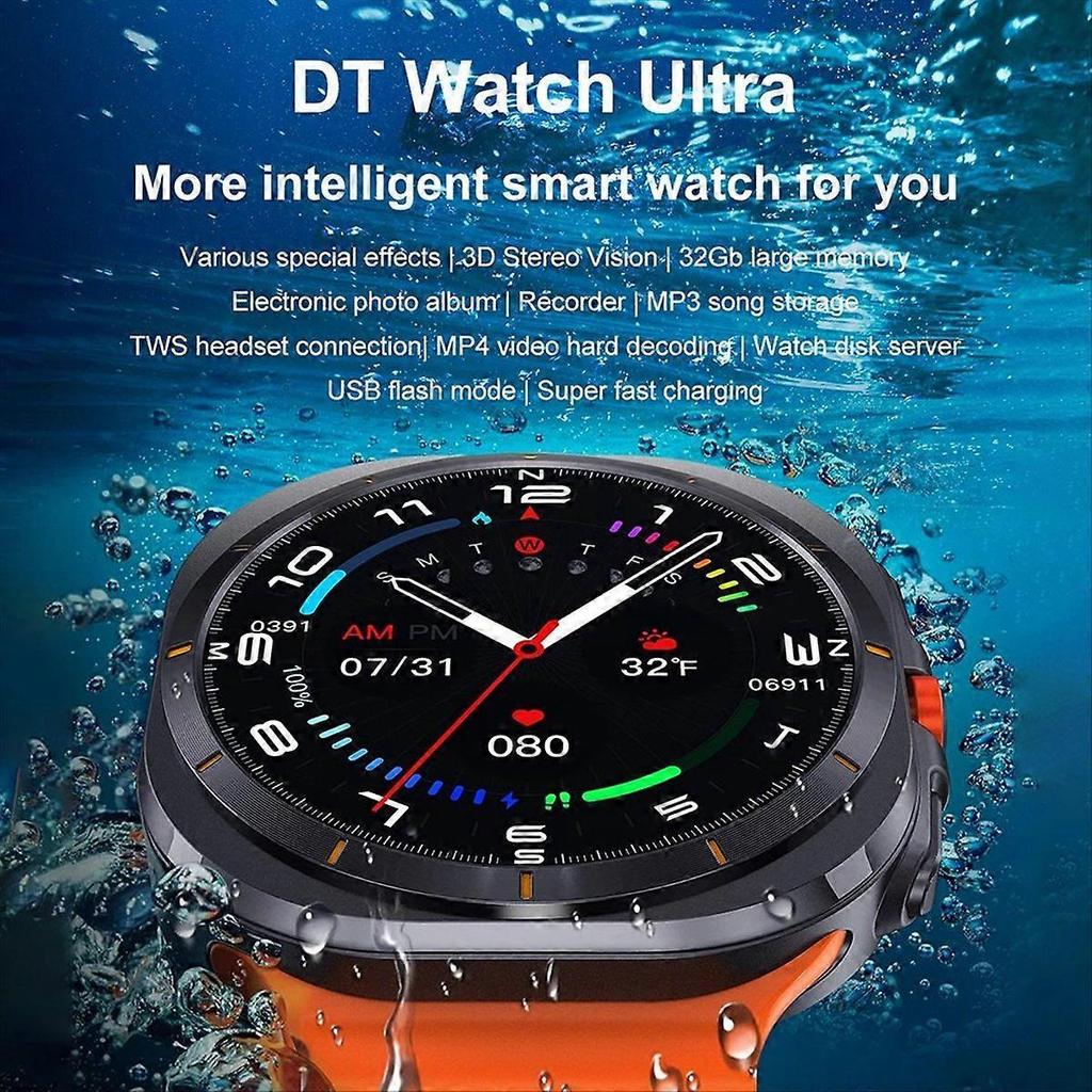 DT Watch Ultra 47mm Smartwatch Bluetooth-Anruf Kompass 3D-Menü Kabelloses Laden Serie 7 Smartwatch