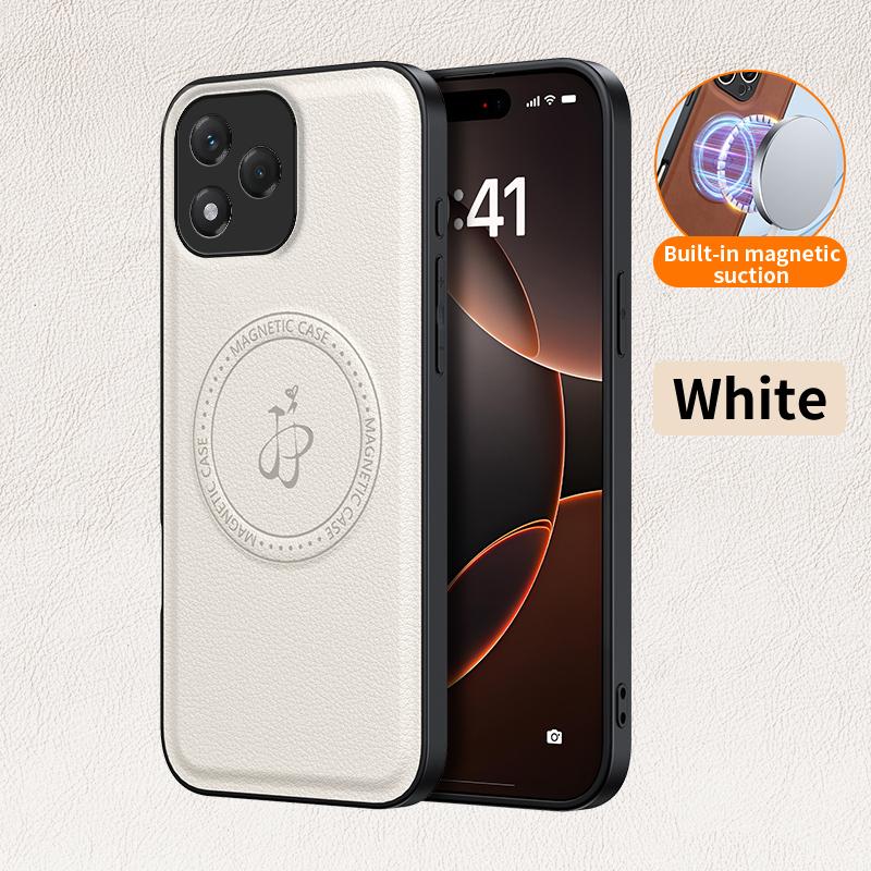 

Магнитный чехол из искусственной кожи с беспроводной зарядкой для Honor 400 Lite 400 Pro 5G, защитная крышка, жесткая задняя панель, коке Honor 400 Lite белый