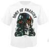 Sons Of Anarchy Biker Skull Mens White T Shirt Sons Of Anarchy Classic Tee