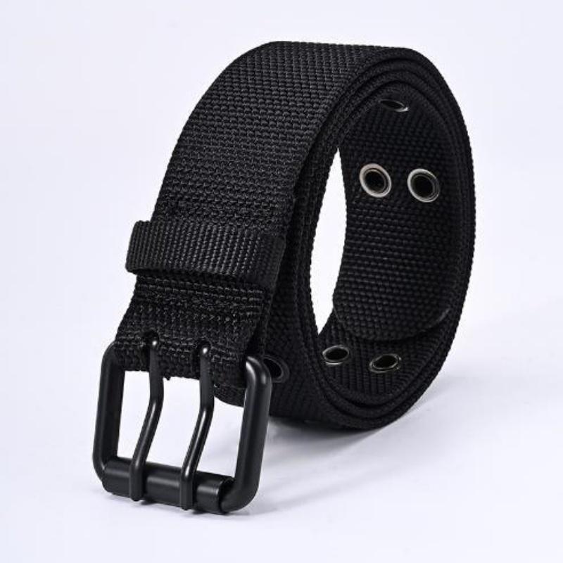 New Arrival Men's Breathable Soft Nylon Fabric Waist Belt, Durable Outdoor Daily Sport Belt with Classic Metal Pin Buckle