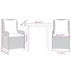 Vidaxl 3-Cz. Garden Furniture Set With Cushions, Black, PE Rattan