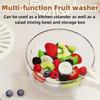 Fruit Strainer 2 In 1 Drainer And Strainer Multi-function Drain Basket Fruit Vegetable Washing Basket With Lid Drainer Tool Bowl6