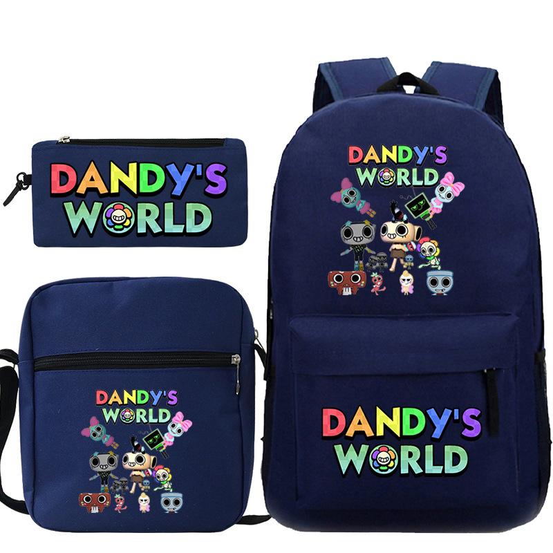 Dandy's world hot-selling children's backpack set, primary and secondary school bag, shoulder bag, casual pencil bag.