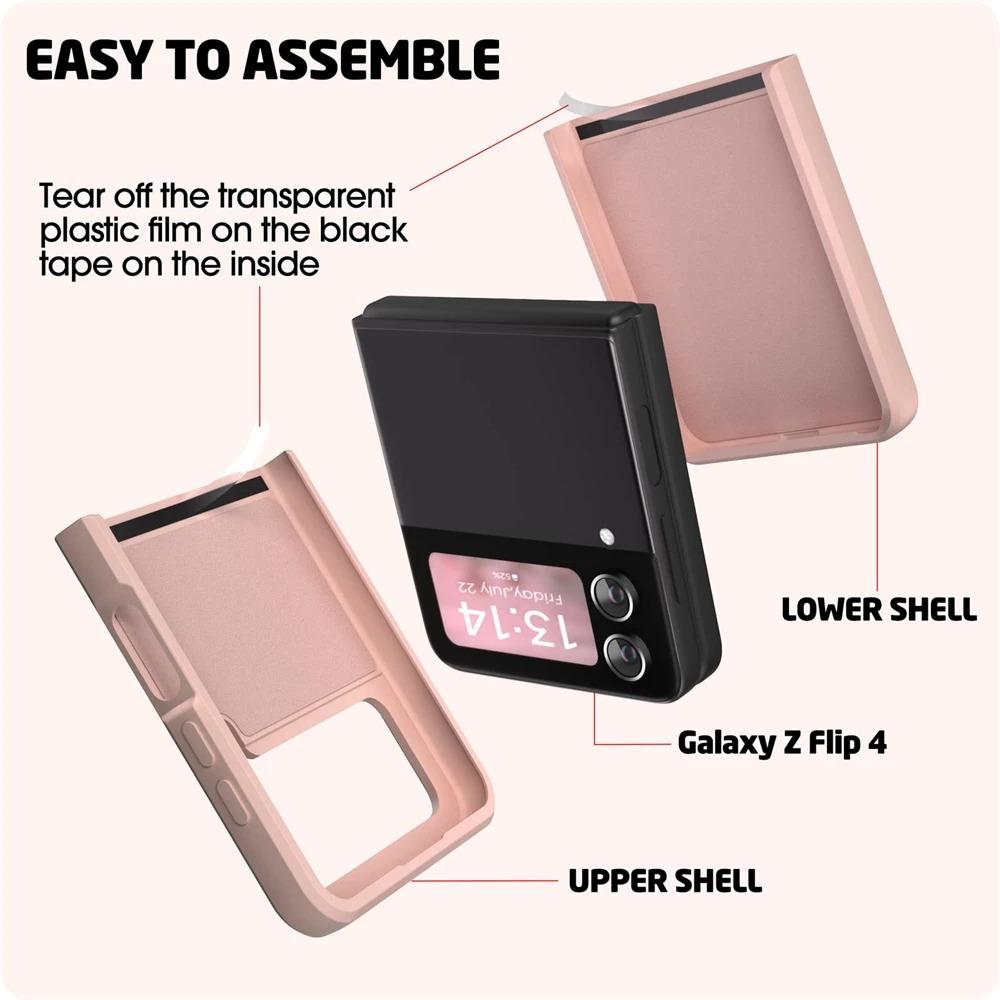 Hot Sales Skin Feel Liquid Silicone Flip Case for Samsung Galaxy Z Flip 7 FE 6 5 4 3 Anti-Drop Ring Holder Magnetic Bracket Case