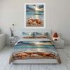 Beach Sunshine And Shell Serenity Printed Duvet Cover Set1 Duvet Cover+2 Pillowcasemulti Size Bedroom Bedding Decor