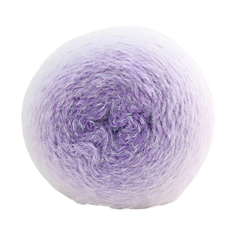 200g/ Roll Durable Gradient Color Wool Yarn Multicolor Handmade Long Velvet Yarn DIY Soft Knitting Yarn for Blanket Scarf