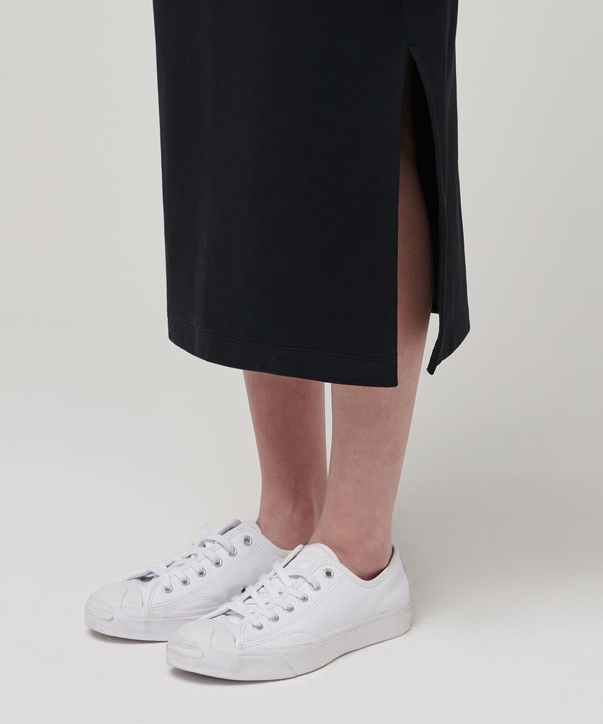 MUSINSA STANDARD WOMAN Women'S Flat Terry Sweat Long Skirt [Black]