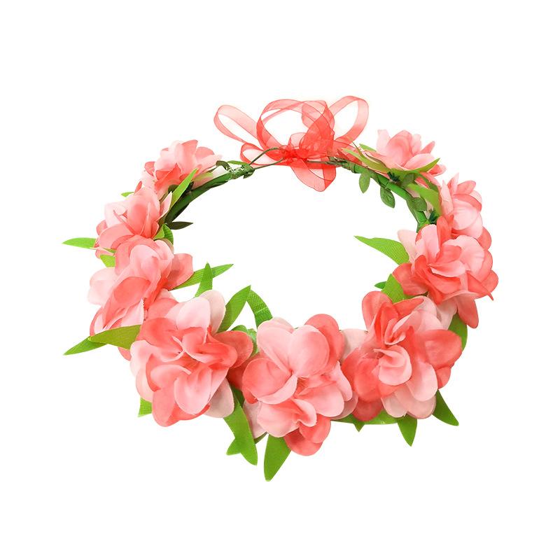 Waldmädchen Blumenkrone Handgeflochtene Seidenblumen Haarschleife für Frauen Vintage Elegant Hochzeits Haarschmuck Foto-Requisiten