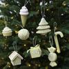 Green Christmas Hanging Decoration Cartoon Cane House Gift Candy Cake Ice Cream Hanging Pendants Photo Props Foam
