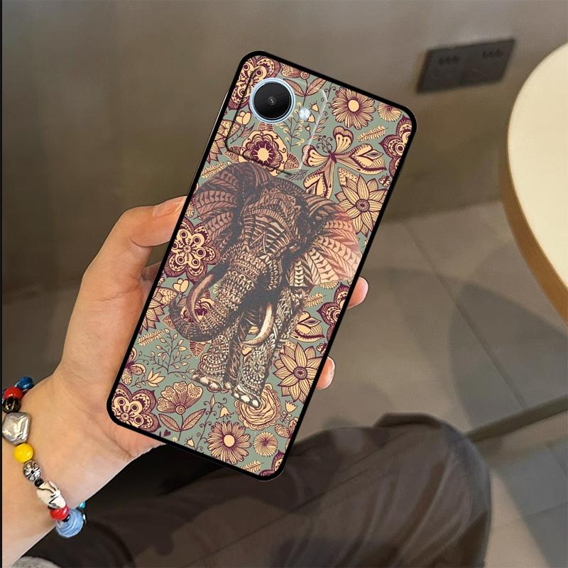 Elephant Mandala Aztec Case For Realme C63 C61 C55 C51 C53 C25 C65 C67 C71 C75 GT6 GT7 Pro 11 12 13 14 15 Pro Plus