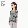 JNBY Girls' Striped Knit Cardigan