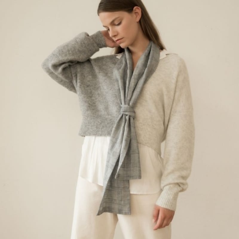 

BB’DE SOLI’DE mark mini scarf-navy navy