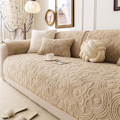 1 Stück Blumiger Jacquard Sofa Sitzbezug Warmer Plüsch Sofa Kissen Handtuch Rutschfest Haustiere Kinder Ecke Couch Überwurf für Wohnzimmer