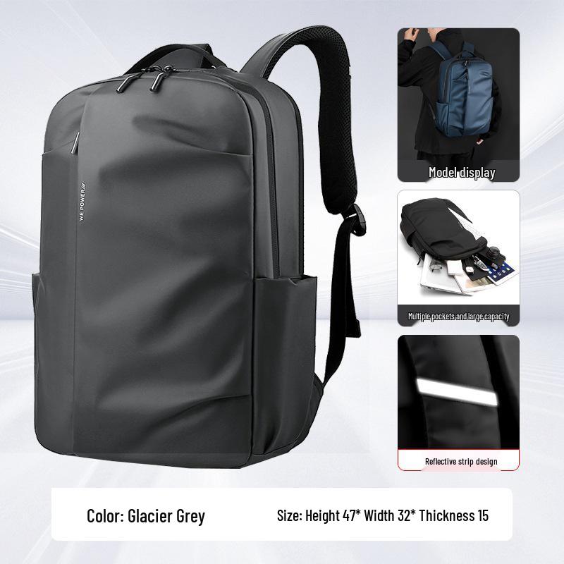 Unisex Large Capacity Fashion Backpack: Trendy, Waterproof, High-End Commuter and Travel Bag with Laptop Compartment