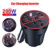 Car USB Fast Charging Power Inverter USB Charger Adapter Universal QC3.0 200W Cigarette Lighter Inverter Digital Vehicle Charger