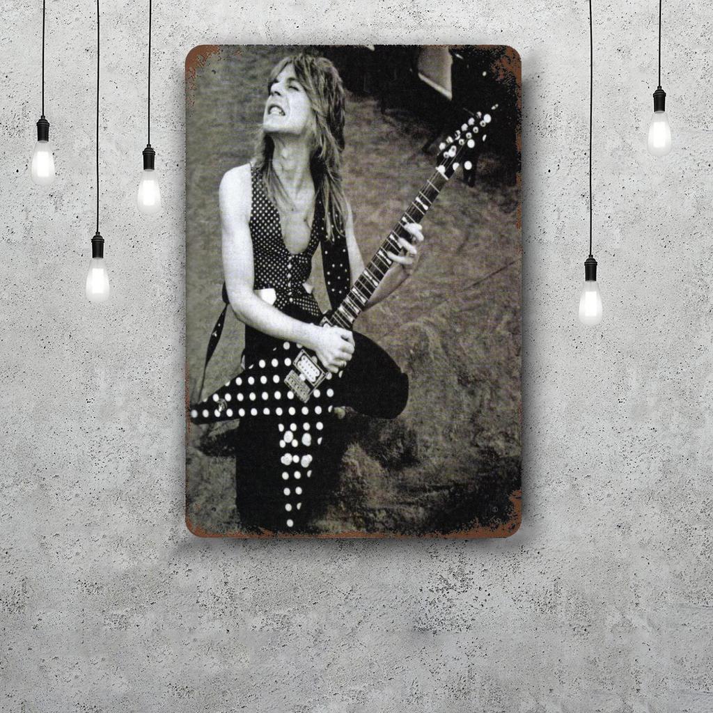Randy Rhoads Retro Vintage Tin Sign Poster Decorative Plaque Metal Plate Wall Decor