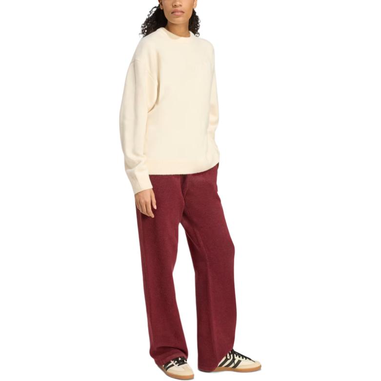 adidas Originals Knitted Athletic Department Comfortable Versatile Loose Fit Crew Neck Sweater Women Sweater KF2339