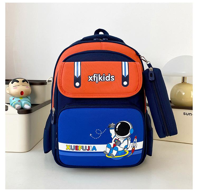 School Bag New Primary School Students Cute Cartoon Backpack Large Capacity Leisure Burden Reduction Backpack Grades 1-3