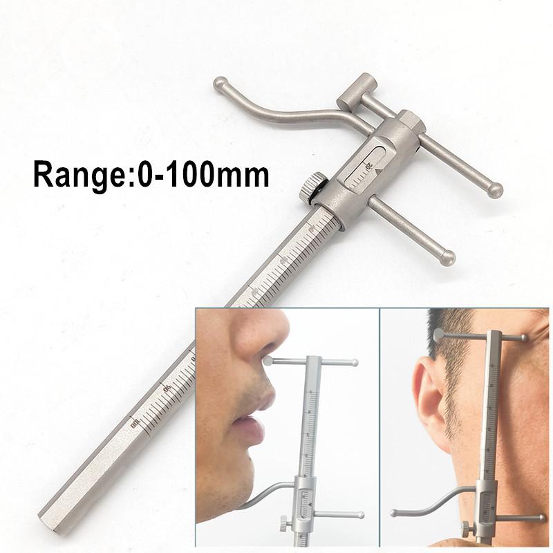 New Type Dental Orthodontic Sliding Caliper Dental Implant Measuring Gauge Caliper Ruler 0-80mm/ 100mm Stainless Steel  Dentist Tools