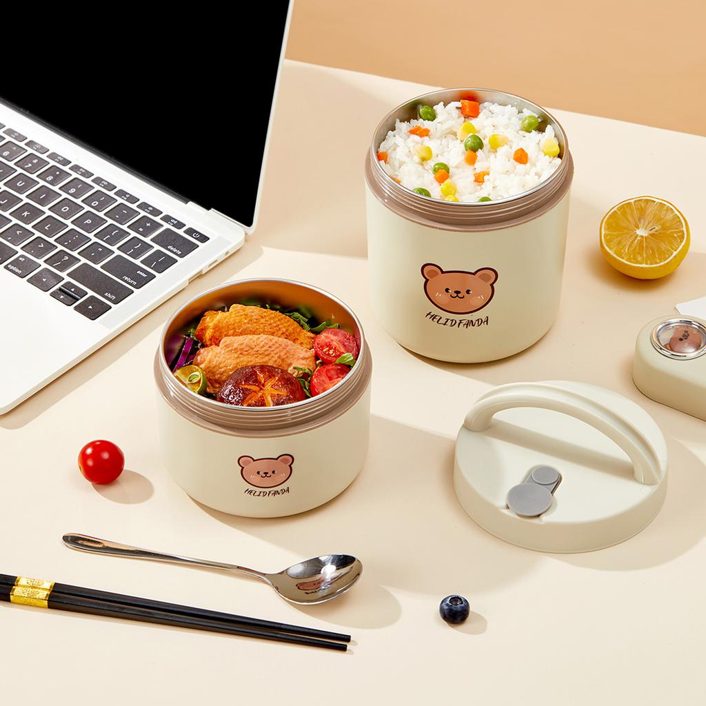 Portable Thermal Bento Lunch Box For Kids Students Microwave Safe Leak-proof 316 Stainless Steel Insulated Lunch Food Container