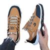 Men Shoes Leather Casual Shoes Men Sneakers Summer Lightweight Walking Shoes Outdoor Non Slip Lace Up Hiking Shoes Tenis Baixo