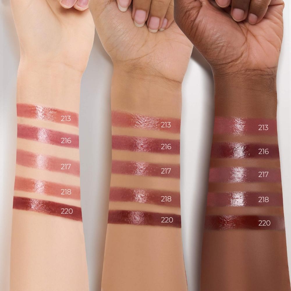 Laka Bonding Glow High Shine Glossy Lipstick 0.13 Oz 3.7 Ml 218 Raw Muted Peach Brick