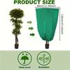 Large Plant Frost Protection Bags - Green PP Anti-Freeze Tree & Shrub Covers with Zipper and Drawstring for Outdoor Winter Weather Conditions