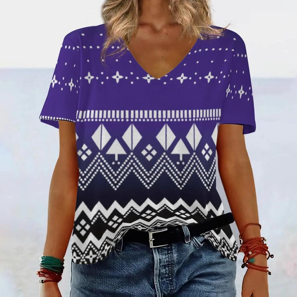Summer New Women's Clothing Slimming Loose 3D Women's Short Sleeved Ethnic Style T-shirt