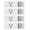 4 Pack Smart Socket 2.4GHz WiFi Only TY APP Remote Control Smart Sharing 16A Smart Plugs with Voice Control Timer
