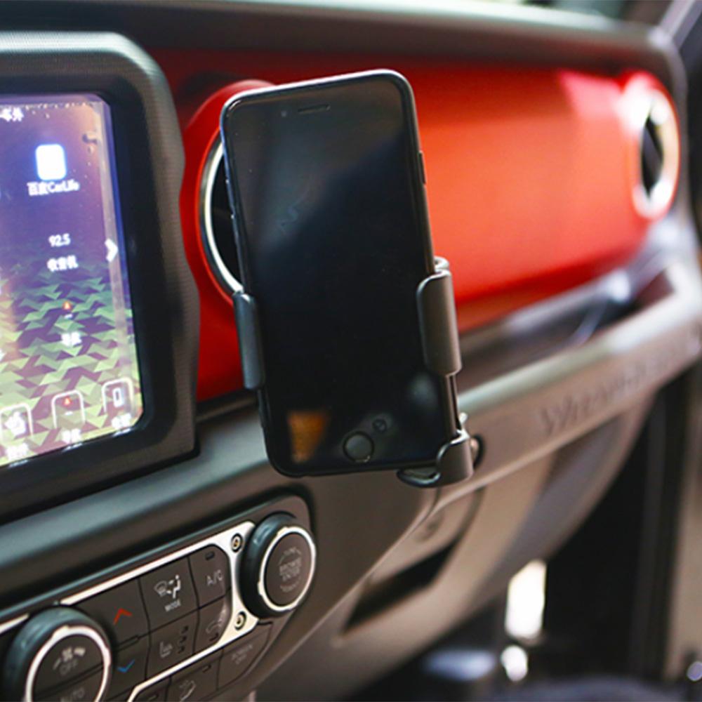 Lantsun JL1069 Phone Holder for Jeep for wrangler JL 2018+ Cup Holder Aluminum Alloy