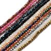1box Electroplate Glass Beads Strands Faceted Mixed Style Rondelle Mixed Color 2x1.5mm Hole: 0.6mm About 208~220pcs/Strand 34~36cm 12 Colors