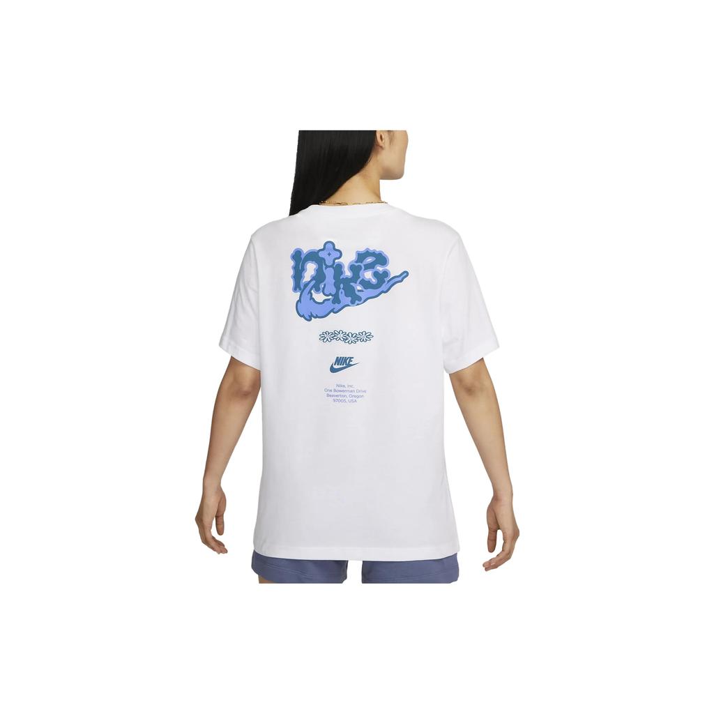 New Nike Set In Sleeve T Shirt Women's White FD2550-100