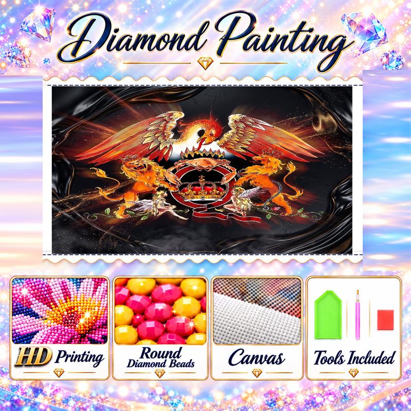 Queen Diamond Painting Kit 5D Full Drill DIY Diamond Mosaic Wall Art Home Decor