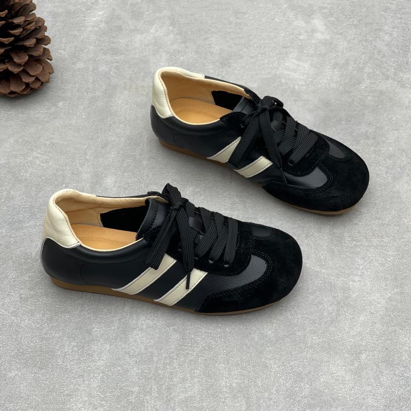 Round-toe Shoes - Versatile Casual Soft-soled Shoes for Sports, Flat-bottomed Women's Single Shoes