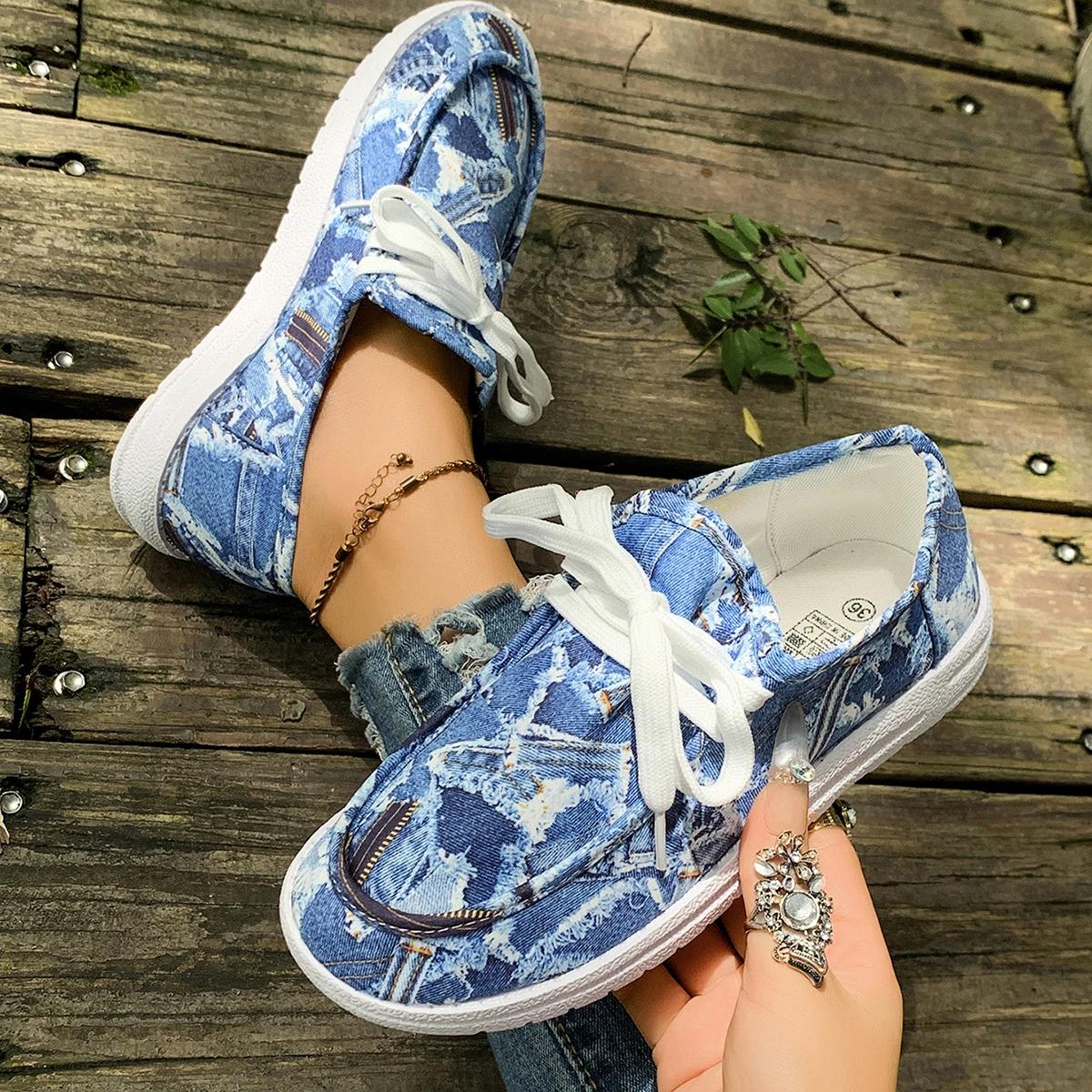 

Plus Size Women Canvas Casual Shoes 2025 New Outdoor Lightweight Women Sneakers Autumn Flat Bottom Comfortable Sneakers Women 36 небесно-голубой