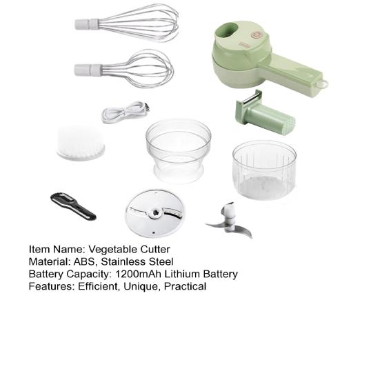 Electric Vegetable Chopper with Storage Box Egg Beater Cordless Mini Food Processor for Fruits Potatoes Handheld Efficient Kitchen Tool