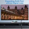 Black PVC RJ45 Network Splitter | 100 Mbps One-to-Two Sharing Device