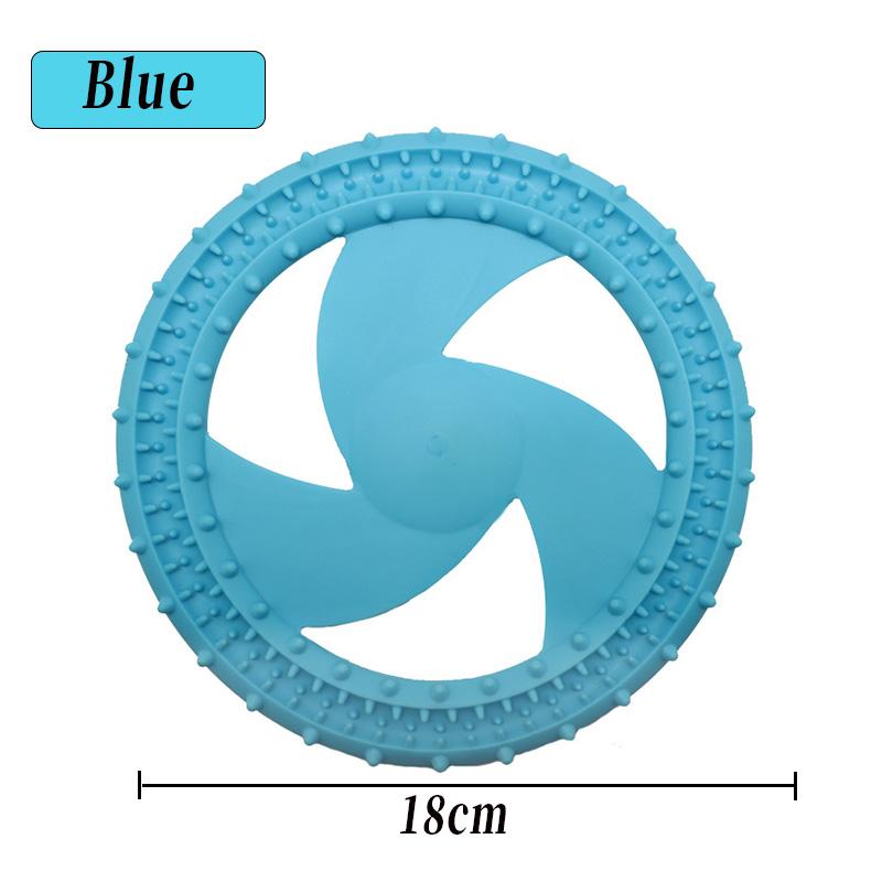 

Bite Resistant Flying Disc Dog Toys For Dog Multifunction Pet Puppy Training Toys Outdoor Interactive Game Pet Dogs Products синий